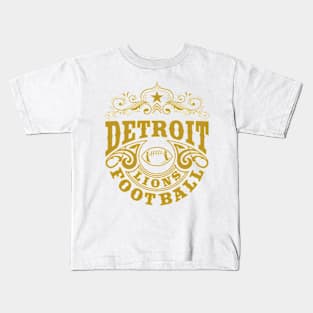 Vintage Retro Detroit Lions Football Kids T-Shirt